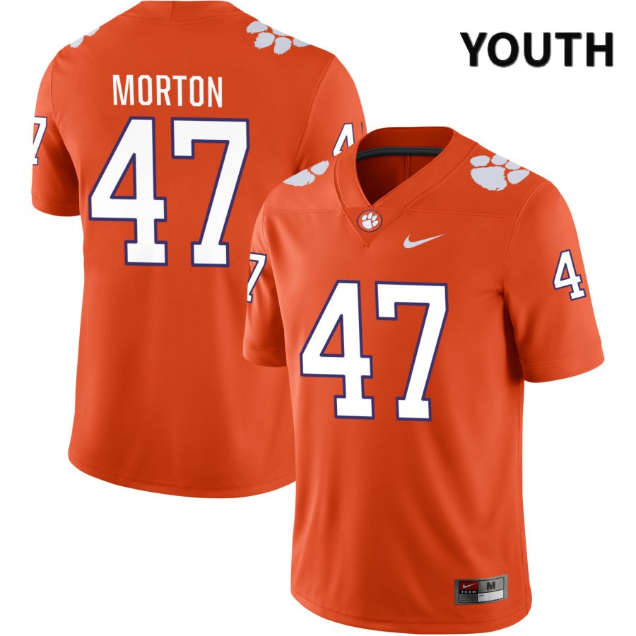 Youth Clemson Tigers Hogan Morton #47 College Orange NIL 2022 NCAA Authentic Jersey Style IQI46N7E
